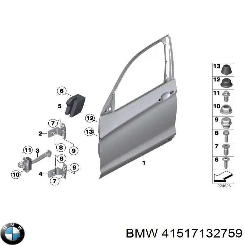 Купити 41517132759 BMW Петля водійських дверей