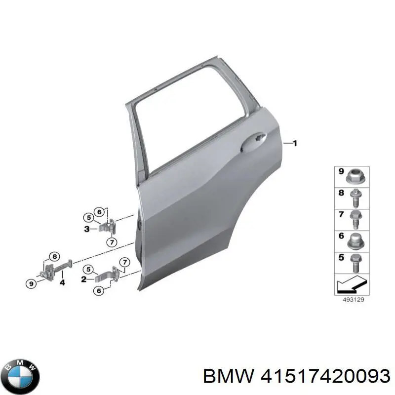 Купити 41517420093 BMW Петля водійських дверей