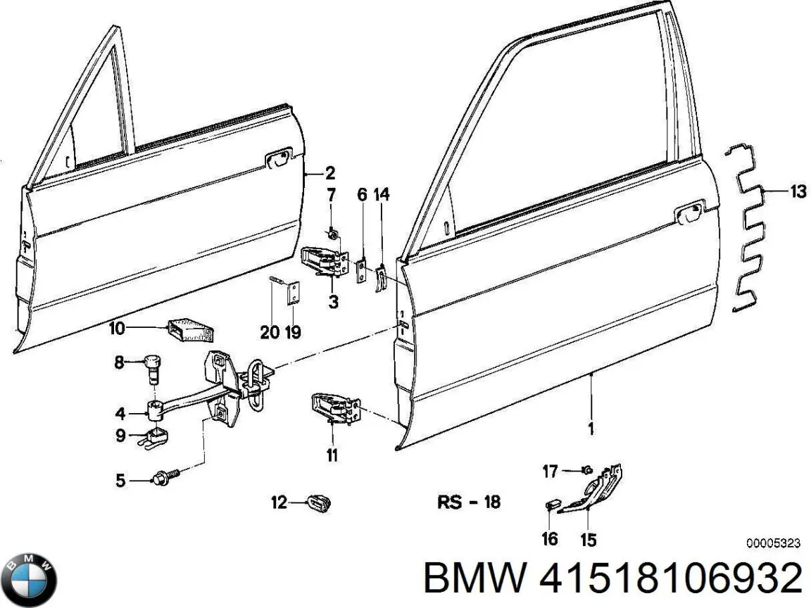 41518106932 BMW Пасажирські передні двері