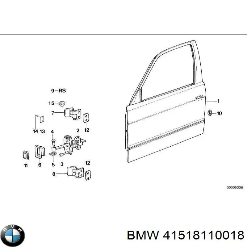 Двері передні, праві BMW 41518110018 ціна, від 25.34 USD