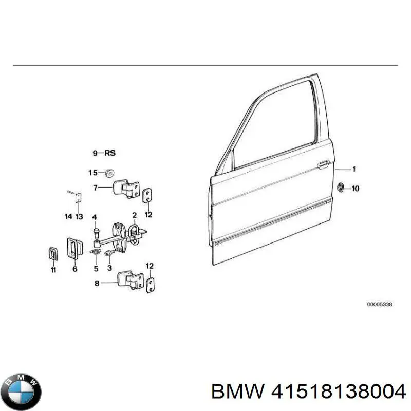 Двері передні, праві на BMW 5 (E34)