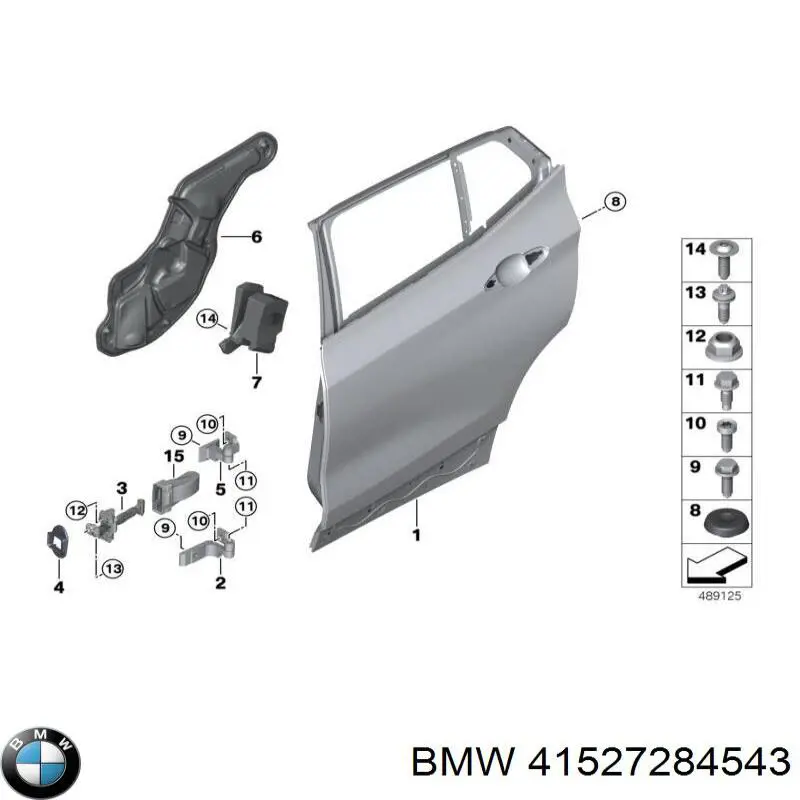 Дверний шарнір задній лівий BMW 41527284543 ціна, від 12.67 USD
