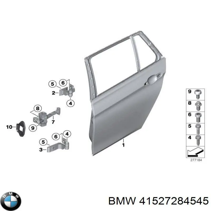 Купити 41527284545 BMW Завіса дверей задніх лівих