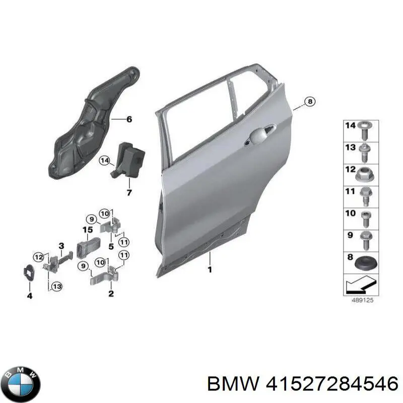 Купити 41527284546 BMW Дверний шарнір задній правий
