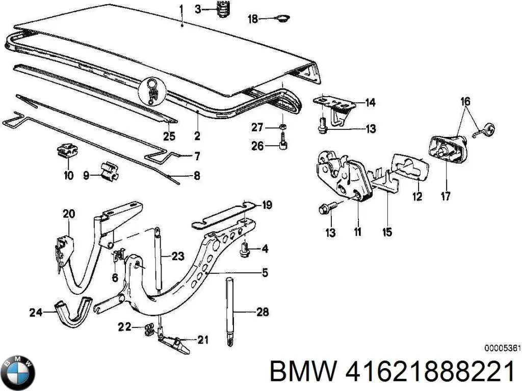 Купити Кришка багажника BMW 3  E30