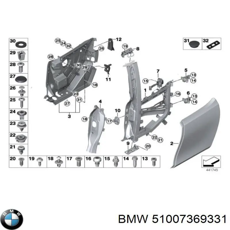  BMW 51007369331 ціна, від 187.81 USD