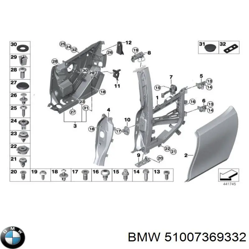 Купити 51007369332 BMW 