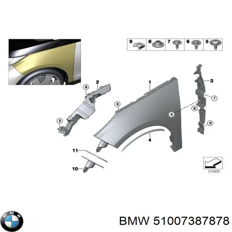 Купити 51007387878 BMW 