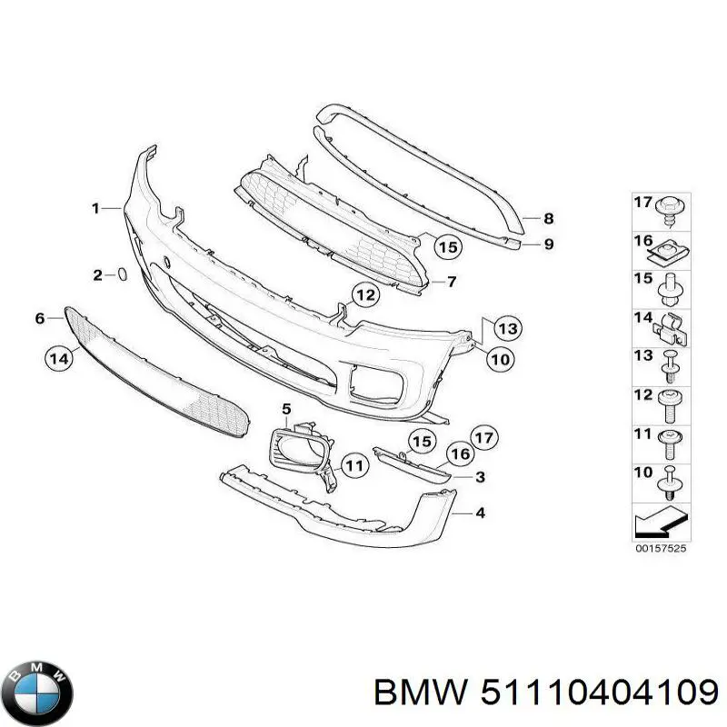 Бампер на авто BMW 51110404109 ціна, від 237.95 USD