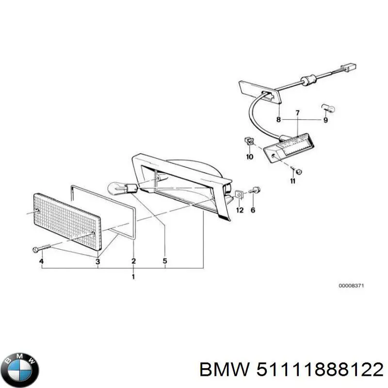 Кронштейн бампера переднього на BMW 3 (E30)