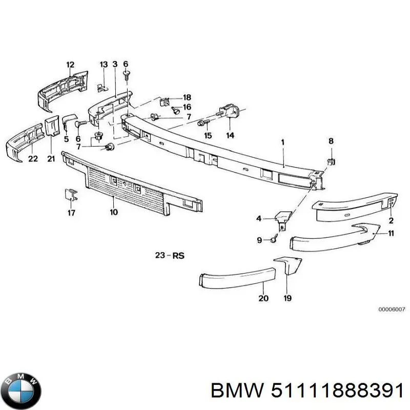 Бампер передній ікло ліве на BMW 3 (E30)