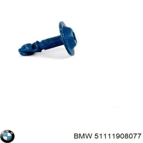 Пістон (кліп) кріплення підкрилки переднього крила 51111908077 BMW