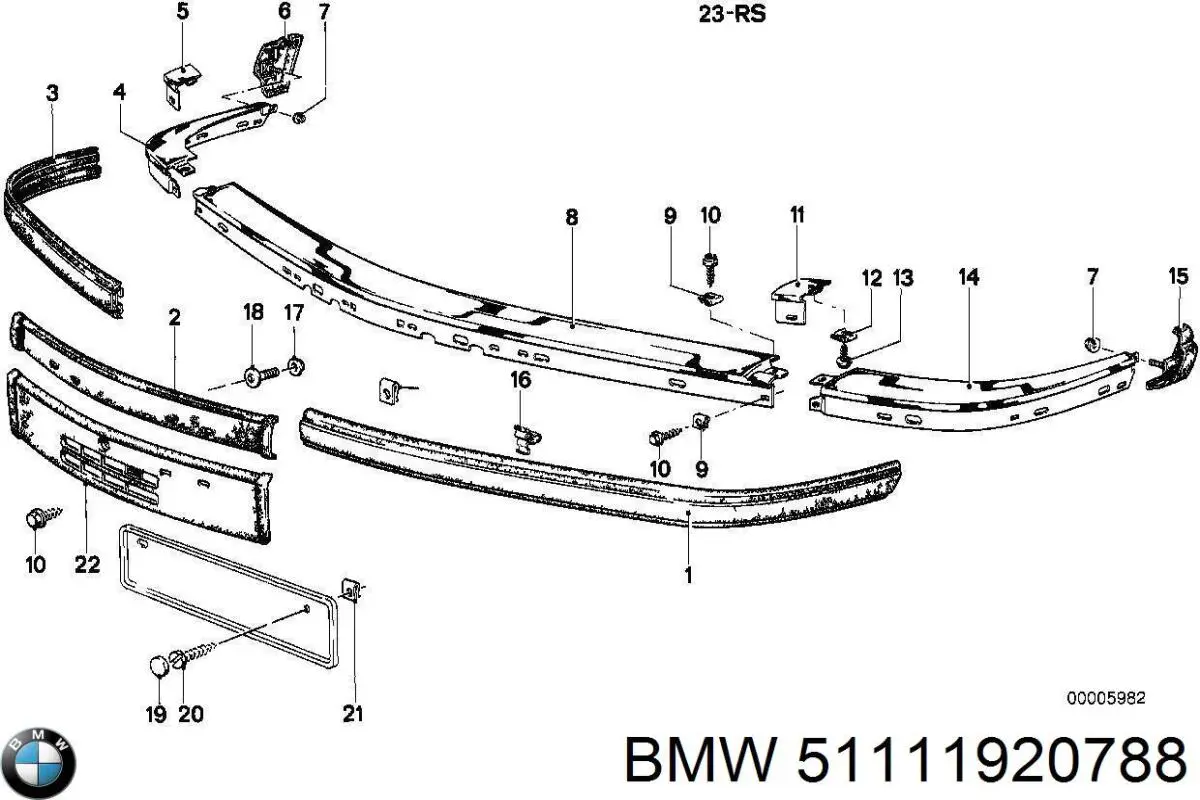 51111920788 BMW Центр переднього бампера