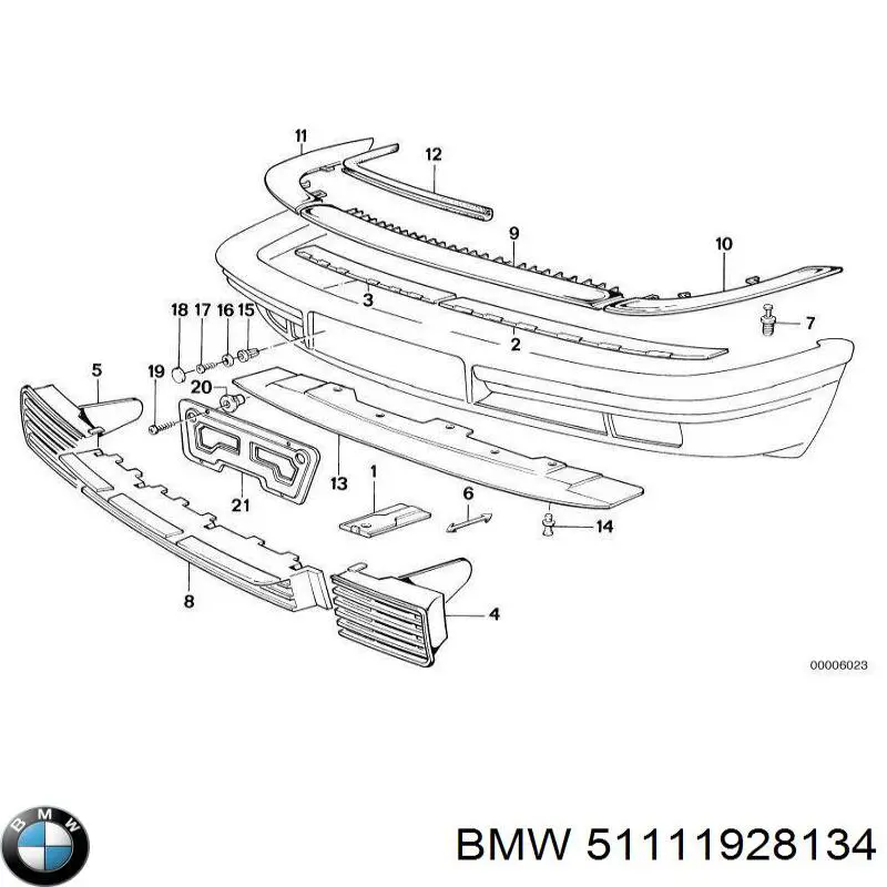 Купити 51111928134 BMW Накладка переднього бампера