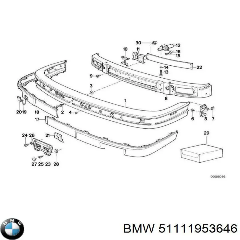 Купити 51111953646 BMW Буфер (бампер) передній