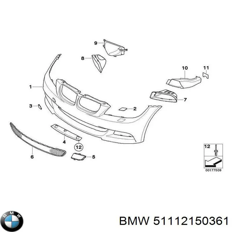  BMW 51112150361 ціна, від 17.03 USD