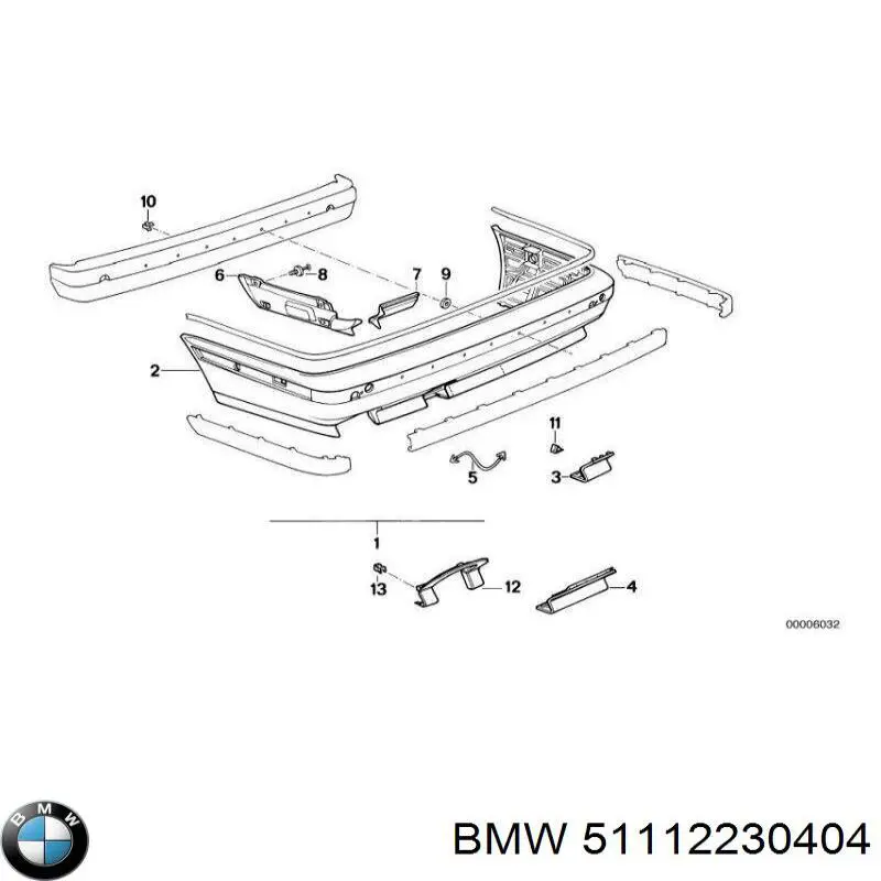 51112230404 BMW Заглушка протитуманки передньої правої