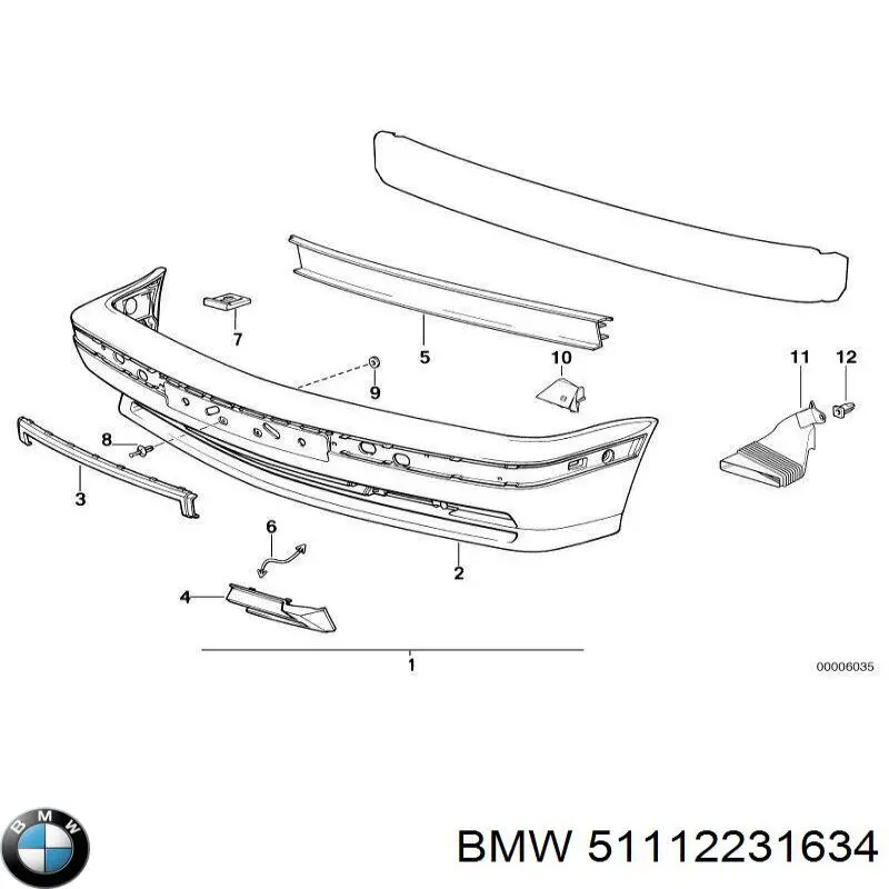 Бампер на авто BMW 51112231634 ціна, від 1344.91 USD