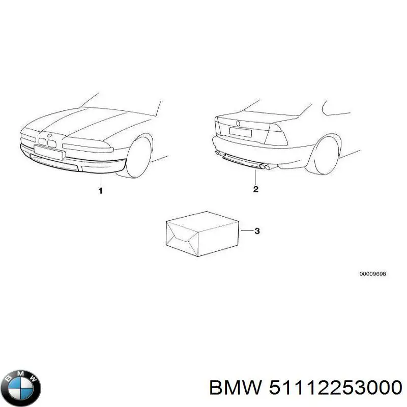 Купити 51112253000 BMW Бампер передній, нижня частина