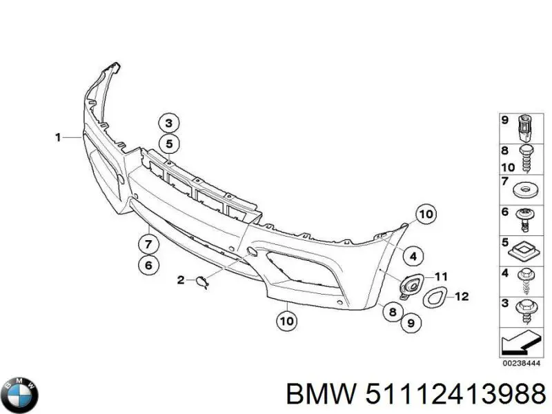  BMW 51112413988 ціна, від 55.28 USD