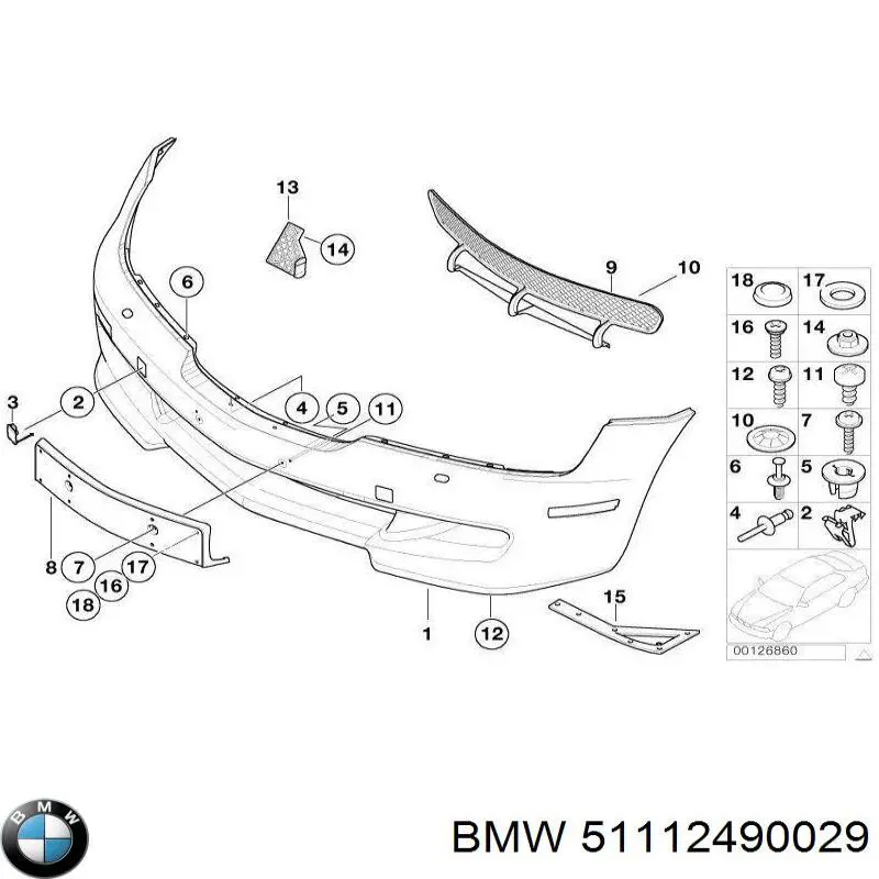 Бампер на авто BMW 51112490029 ціна, від 1254.05 USD
