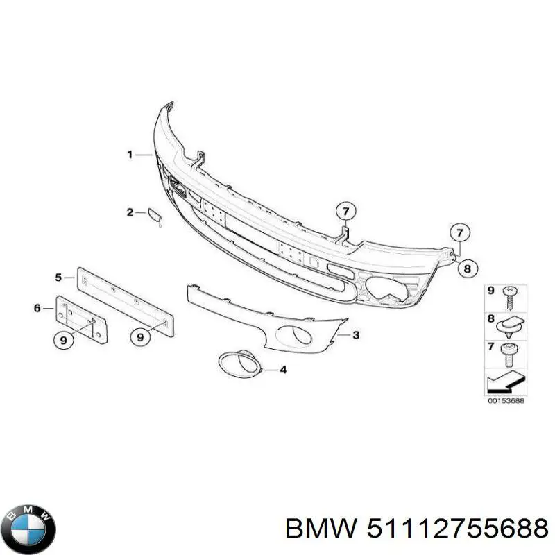  BMW 51112755688 ціна, від 65.46 USD