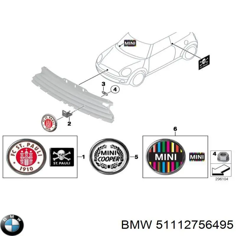 51112756495 BMW Сплитер переднього бампера