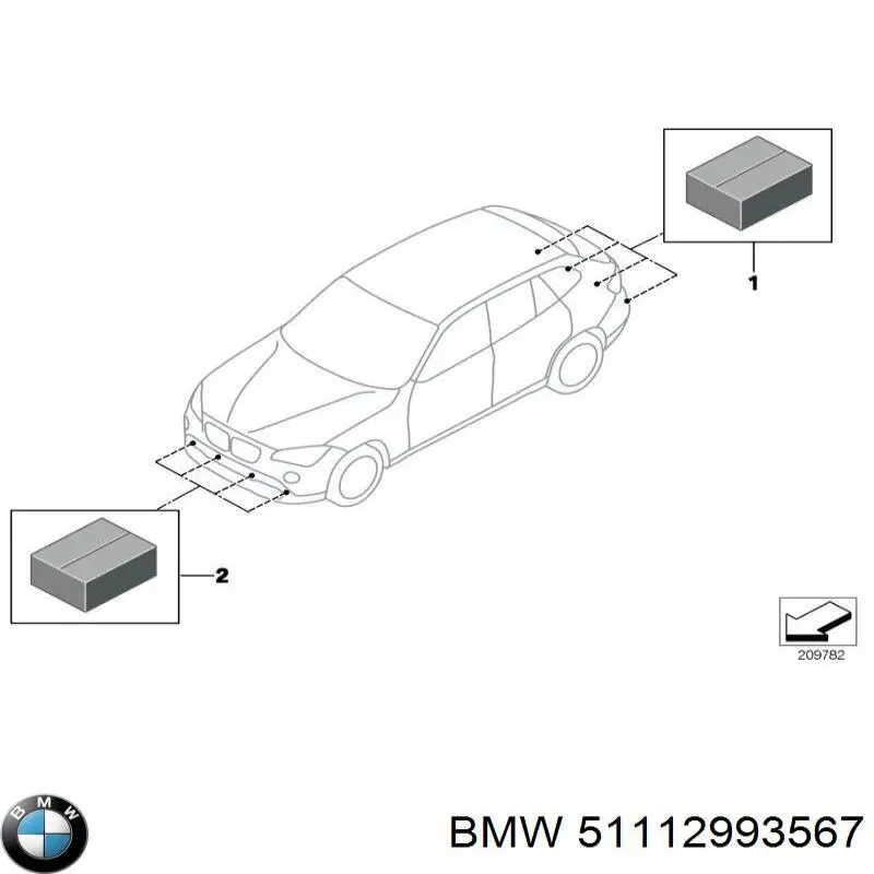 51112993567 BMW Спліттер переднього бампера