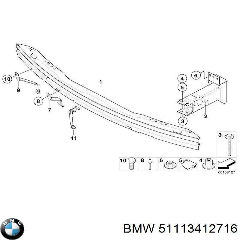 Бампер на авто BMW 51113412716 ціна, від 112.50 USD