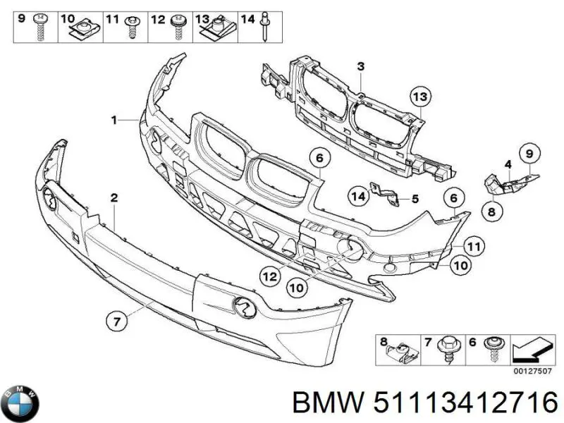 Купити 51113412716 BMW Буфер (бампер) передній