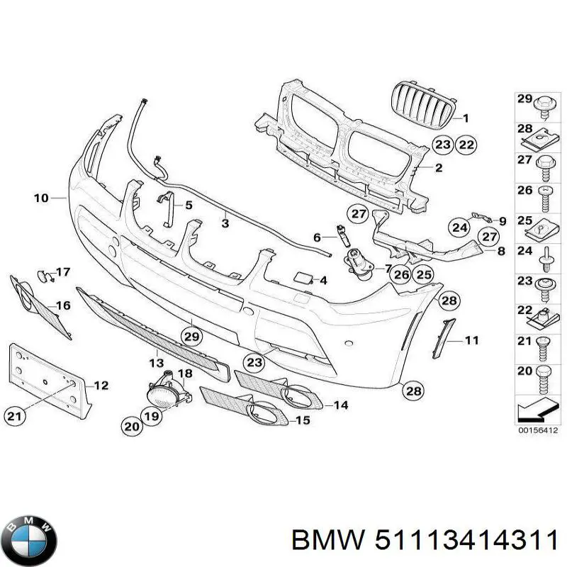  BMW 51113414311 ціна, від 63.07 USD