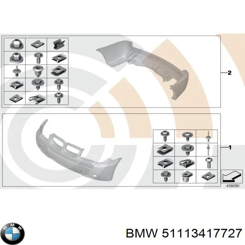 Купити 51113417727 BMW Кронштейн бампера переднього, лівий