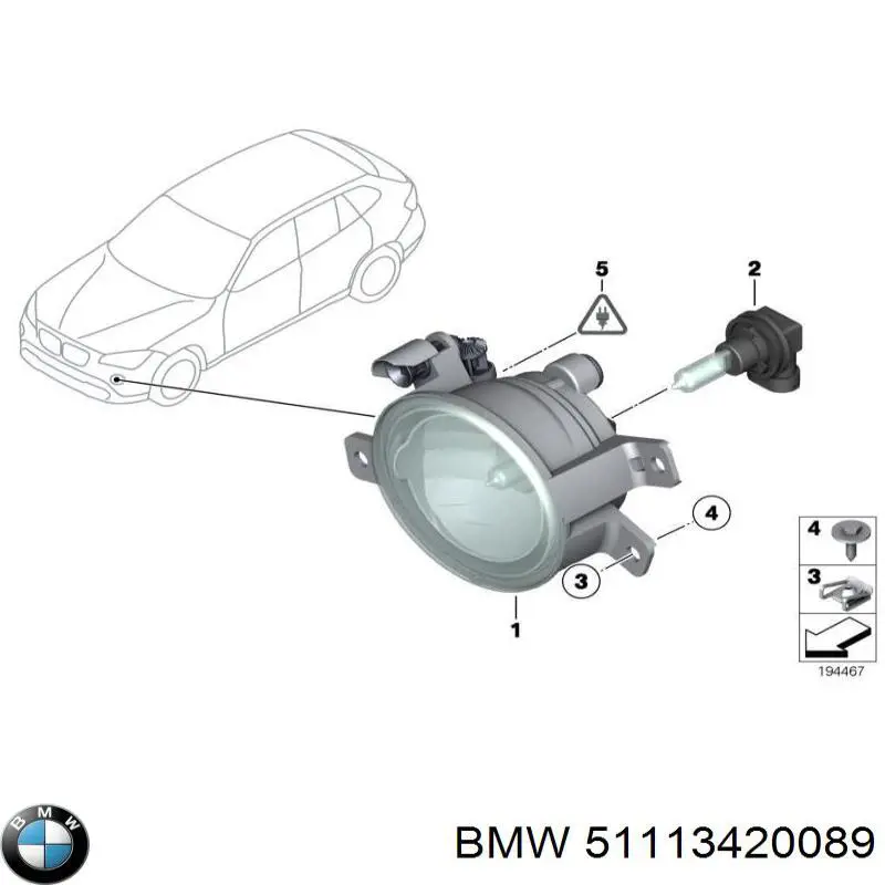Купити 51113420089 BMW Решітка радіатора ліва