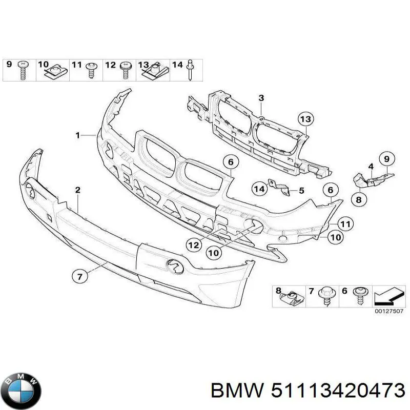 51113420473 BMW Бампер передній в зборі