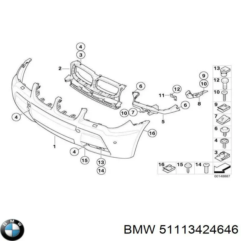 Бампер на авто BMW 51113424646 ціна, від 963.08 USD