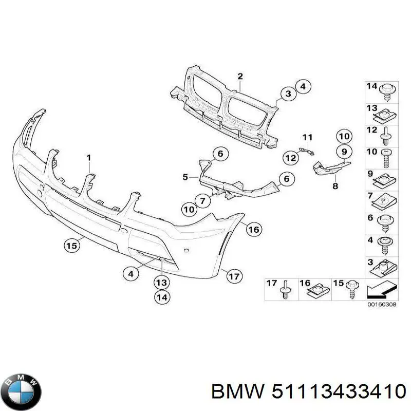 Бампер на авто BMW 51113433410 ціна, від 997.07 USD
