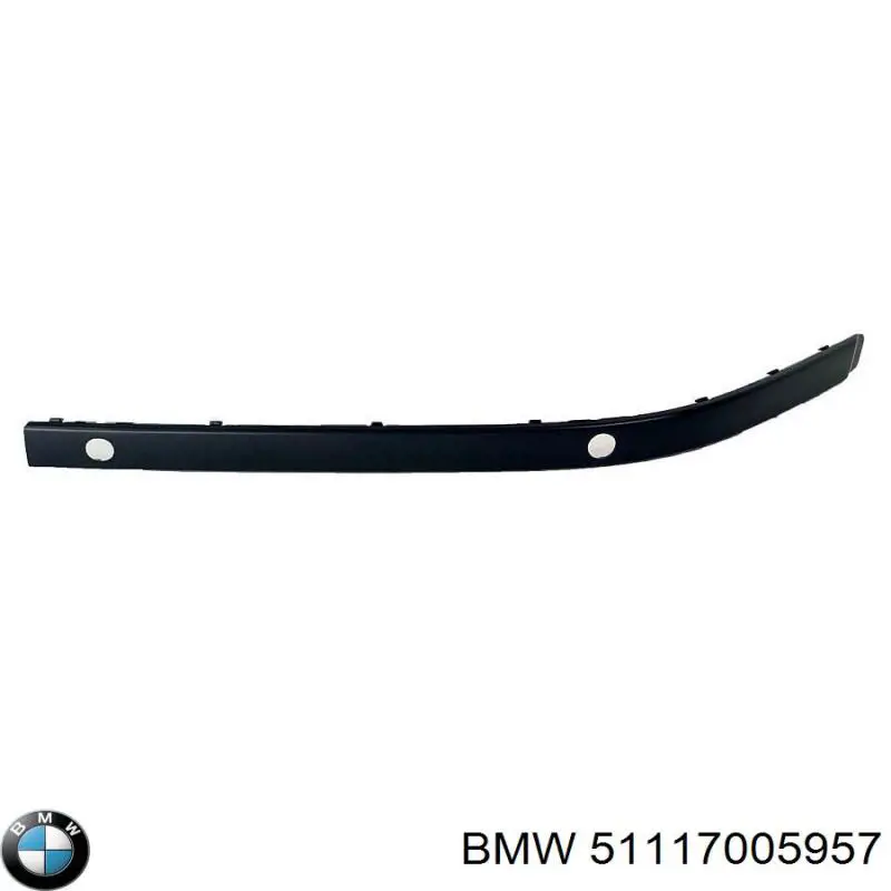 Накладка бампера переднього, ліва BMW 51117005957 ціна, від 9.44 USD