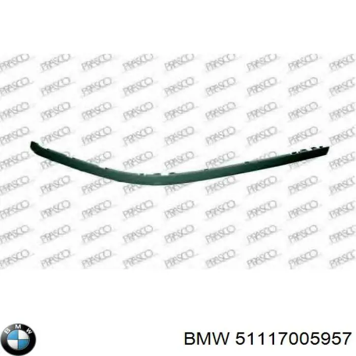 51117005957 BMW Молдинг бампера переднього, лівий