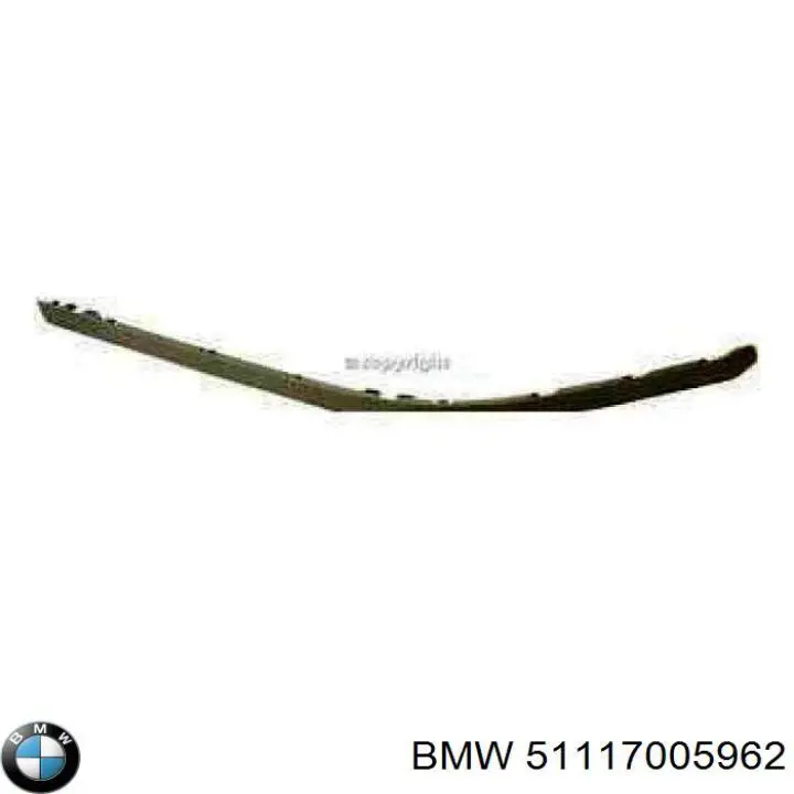 Купити 51117005962 BMW Молдинг переднього бампера, правий