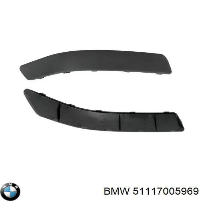 Накладка бампера переднього, ліва 51117005969 BMW