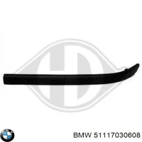 51117030608 BMW Молдинг переднього бампера, правий