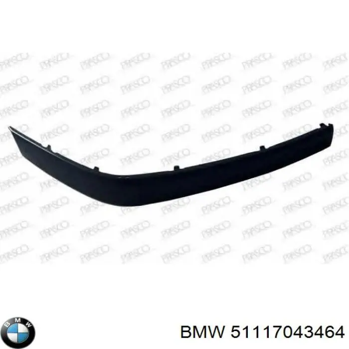 Молдинг переднього бампера, правий BMW 51117043464 ціна, від 15.20 USD