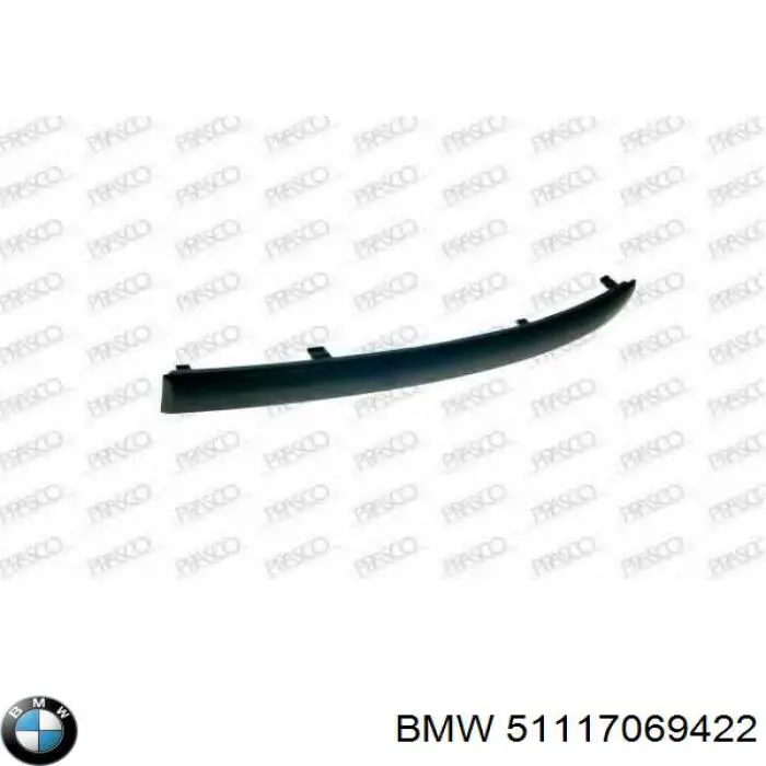 51117069422 BMW Решітка переднього бампера, права
