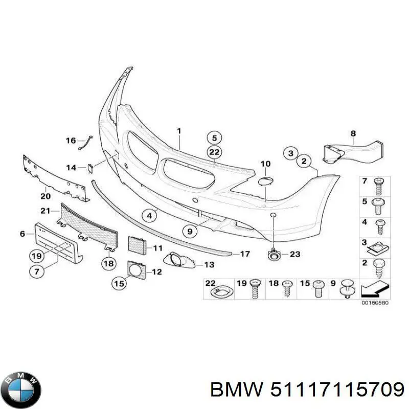 Бампер на авто BMW 51117115709 ціна, від 253.37 USD