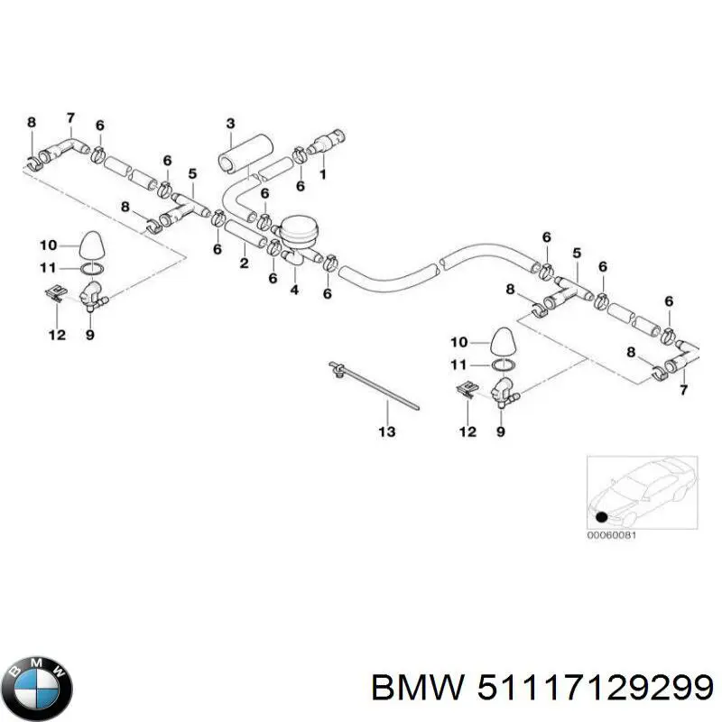 Ободок/окантовка фари протитуманної, лівий BMW 51117129299 ціна, від 30.93 USD