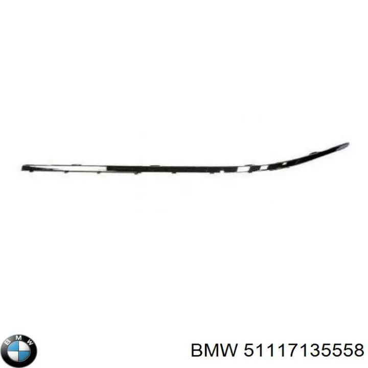 Купити 51117135558 BMW Молдинг переднього бампера, правий