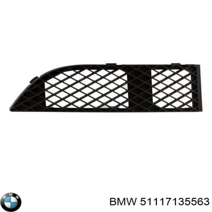 51117135563 BMW Решітка переднього бампера, ліва