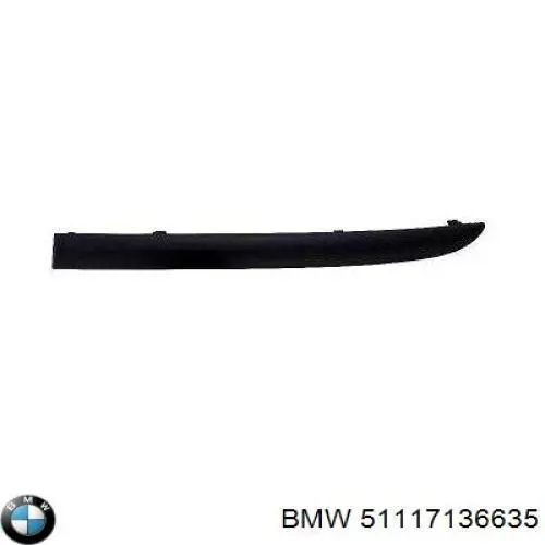 Купити 51117136635 BMW Молдинг переднього бампера, лівий