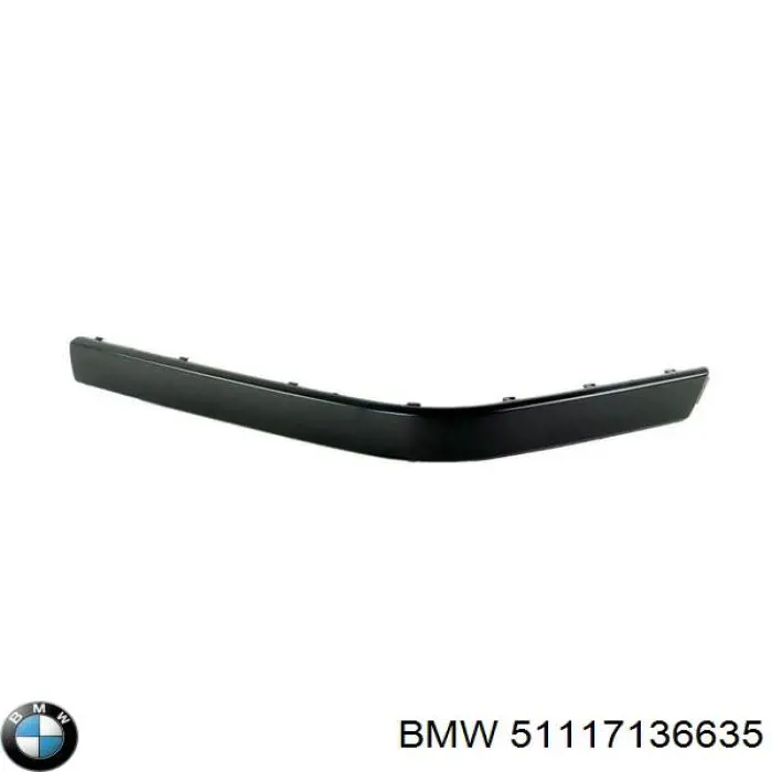 Молдинг переднього бампера, лівий BMW 51117136635 ціна, від 12.67 USD