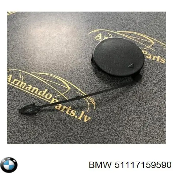 51117159590 BMW заглушка бампера буксирувального гака, передня права